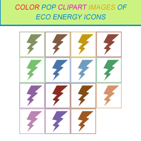15 COLOR POP CLIPART IMAGES OF ECO ENERGY ICONS cover image.