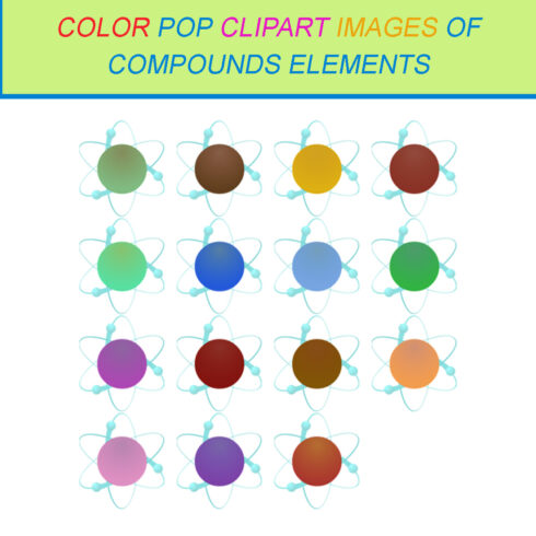 15 COLOR POP CLIPART IMAGES OF COMPOUNDS ELEMENTS cover image.