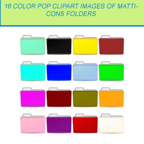 16 COLOR POP CLIPART IMAGES OF MATTICON FOLDERS cover image.