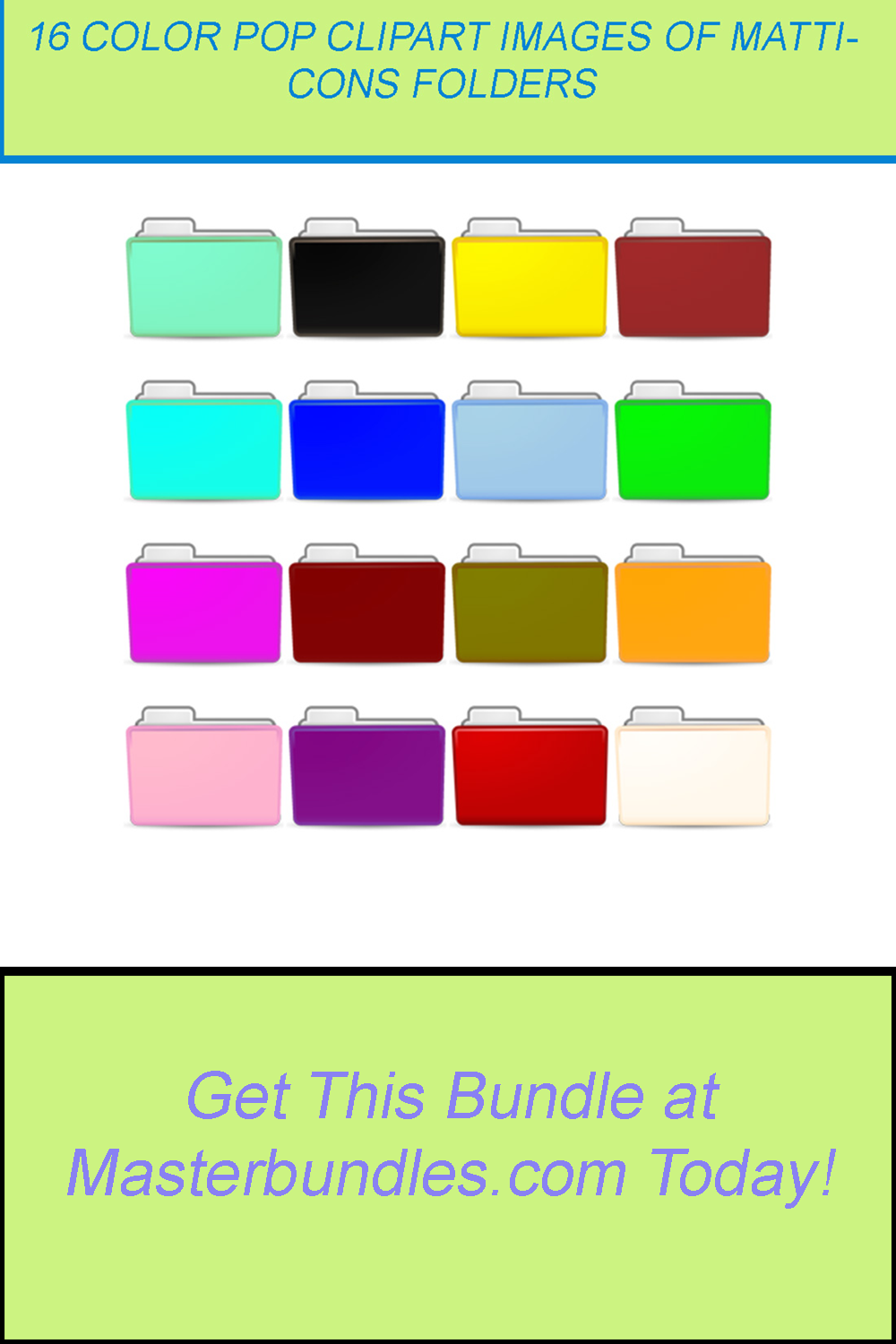 16 COLOR POP CLIPART IMAGES OF MATTICON FOLDERS pinterest preview image.