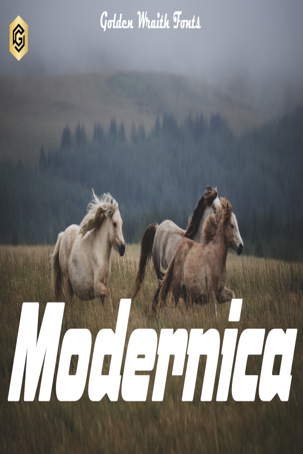 Modernica Font pinterest preview image.
