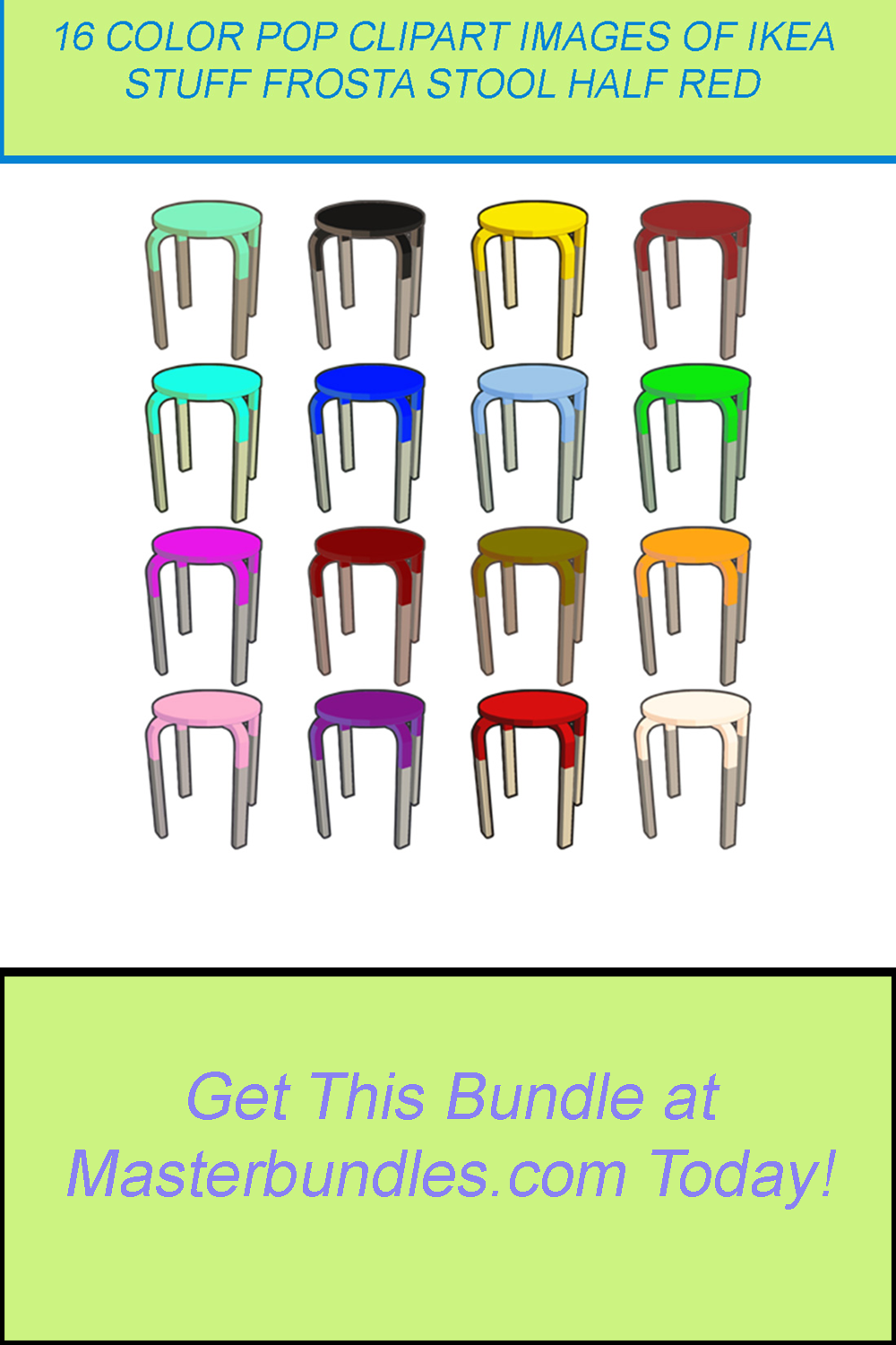 16 COLOR POP CLIPART IMAGES OF IKEA STUFF FROSTA STOOL HALF pinterest preview image.