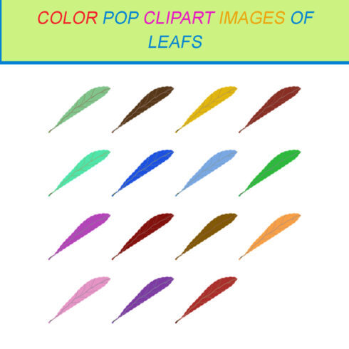 15 COLOR POP CLIPART IMAGES OF LEAFS cover image.