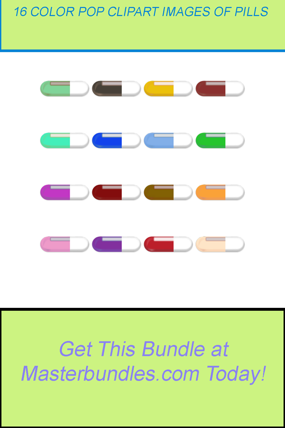 16 COLOR POP CLIPART IMAGES OF PILLS pinterest preview image.