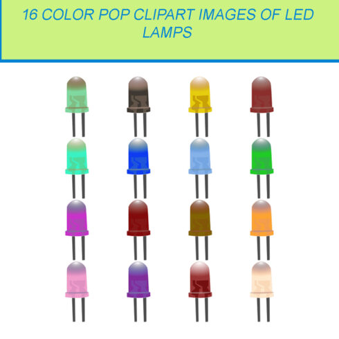 16 COLOR POP CLIPART IMAGES OF LED LAMPS cover image.