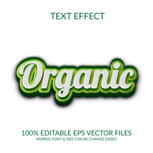 organic text effect template cover image.
