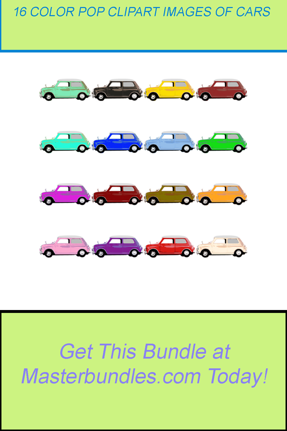 16 COLOR POP CLIPART IMAGES OF CARS pinterest preview image.