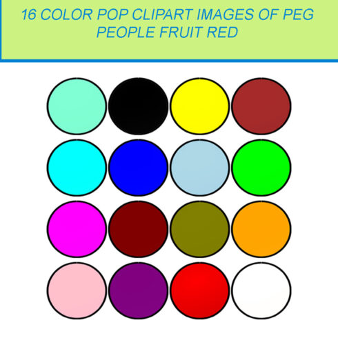 16 COLOR POP CLIPART IMAGES OF PEG PEOPLE FRUIT cover image.