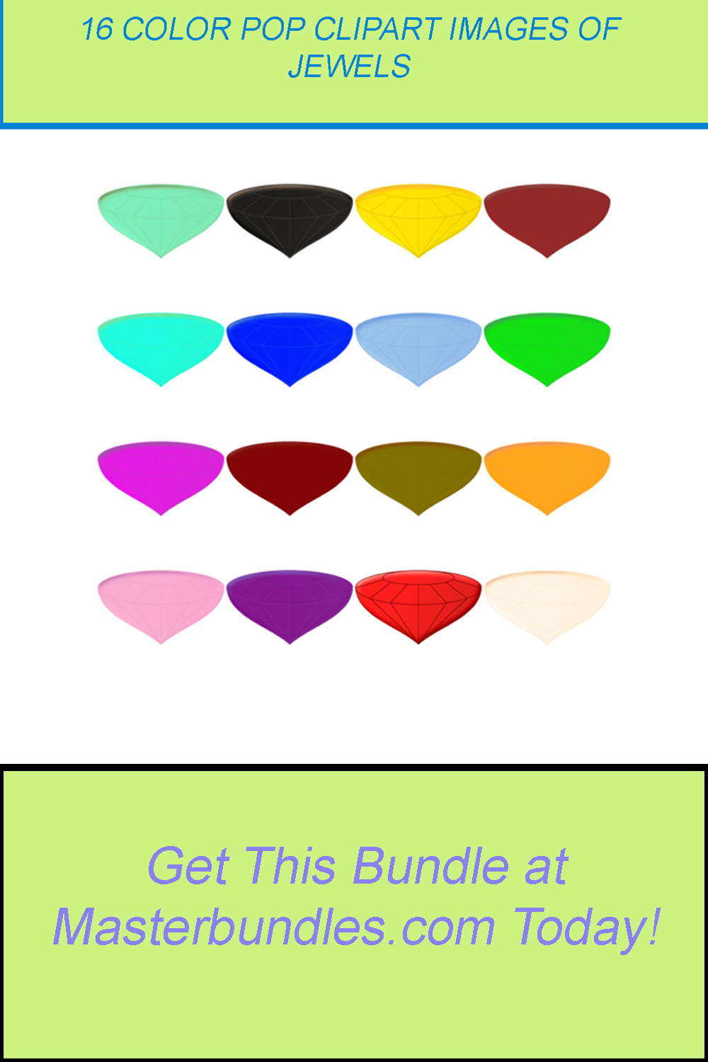 16 COLOR POP CLIPART IMAGES OF JEWELS pinterest preview image.