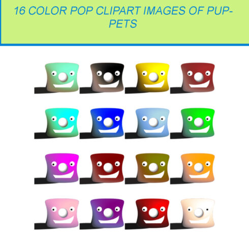 16 COLOR POP CLIPART IMAGES OF PUPPETS cover image.
