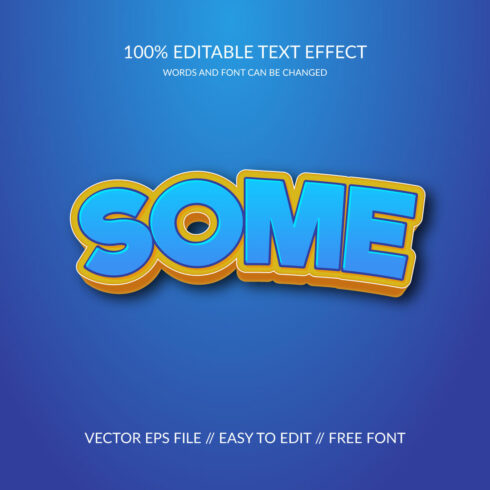 Some 3d editable text effect design cover image.