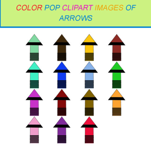 15 COLOR POP CLIPART IMAGES OF ARROWS cover image.