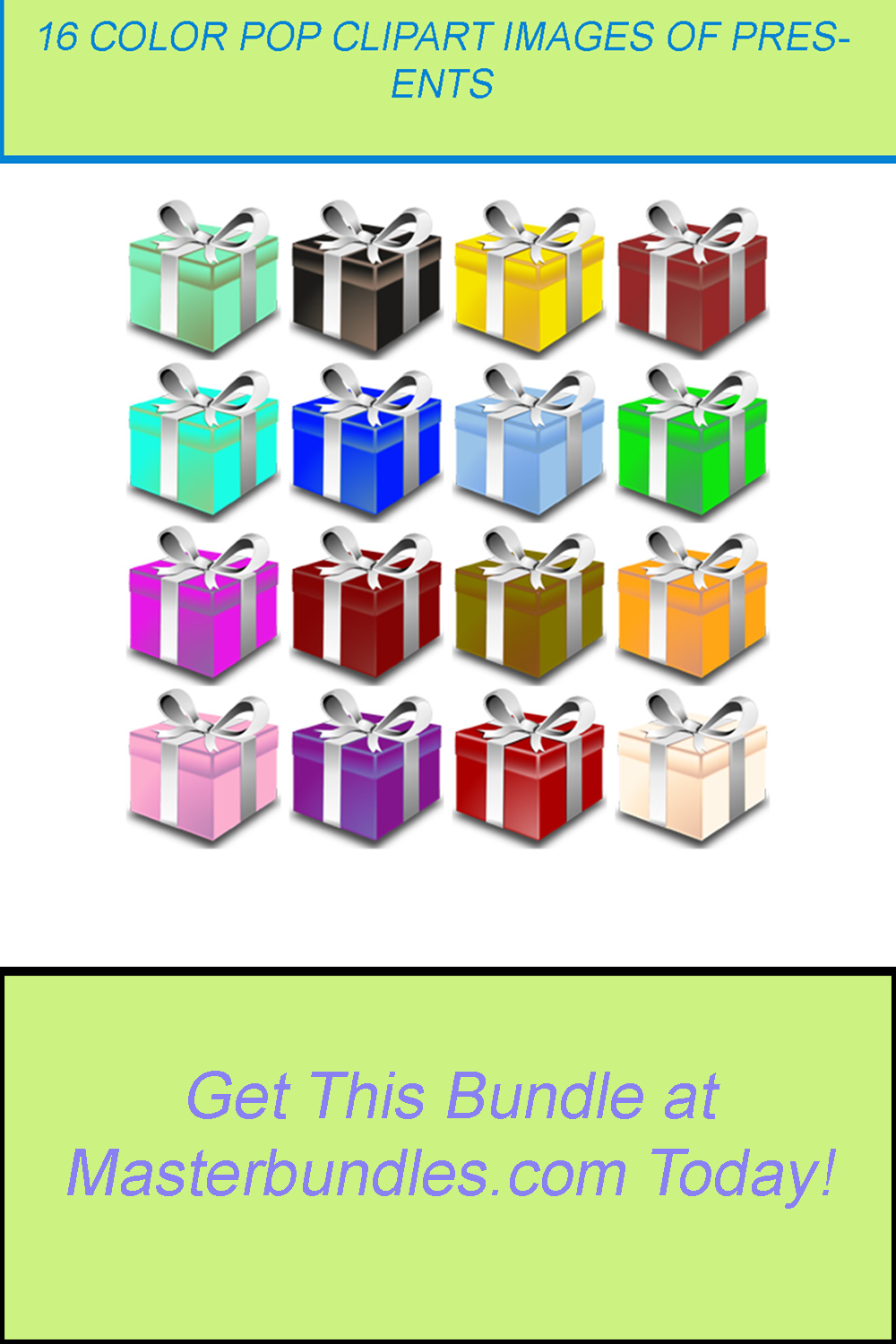 16 COLOR POP CLIPART IMAGES OF PRESENTS pinterest preview image.