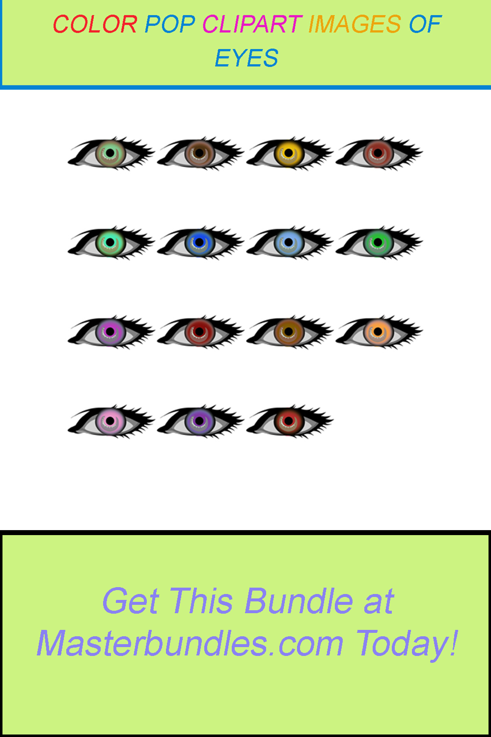 15 COLOR POP CLIPART IMAGES OF EYES pinterest preview image.