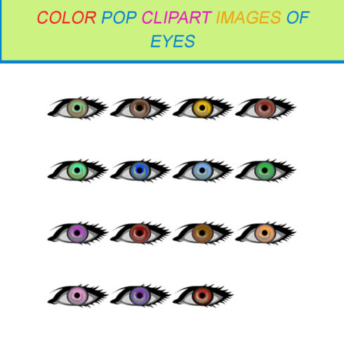 15 COLOR POP CLIPART IMAGES OF EYES cover image.