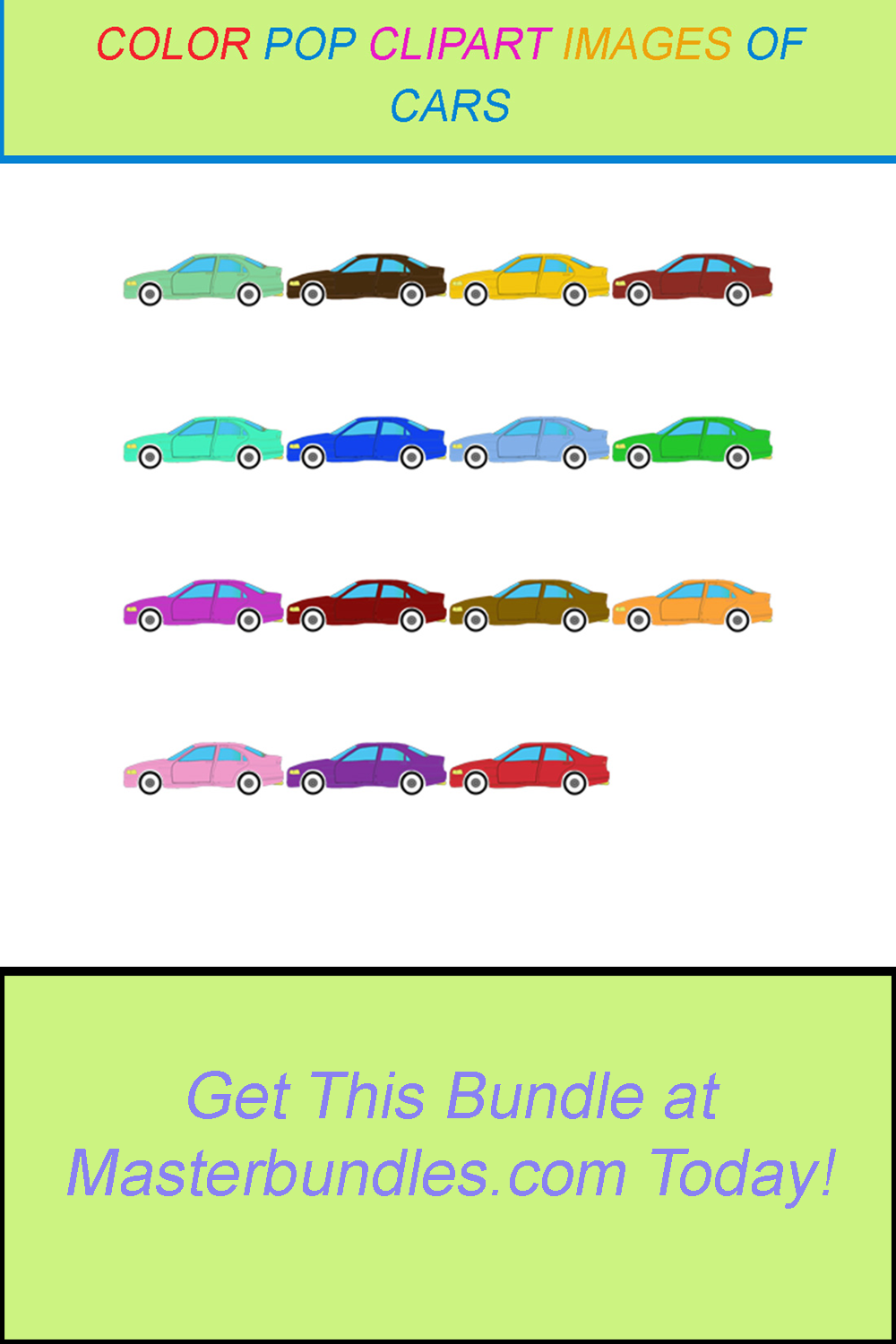 15 COLOR POP CLIPART IMAGES OF CARS pinterest preview image.