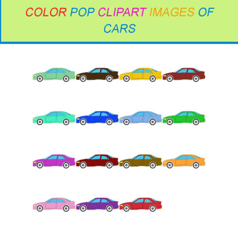 15 COLOR POP CLIPART IMAGES OF CARS cover image.