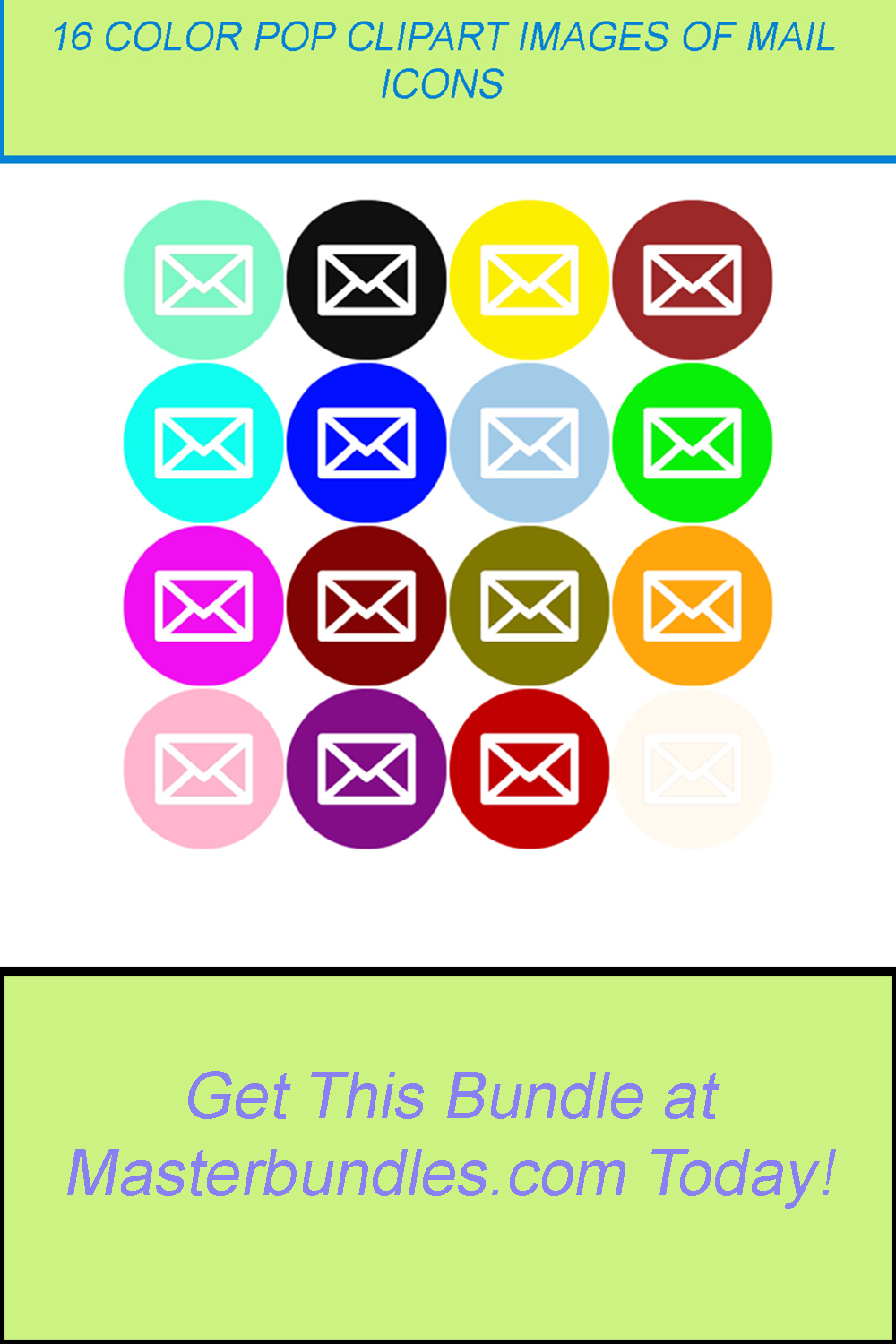 16 COLOR POP CLIPART IMAGES OF MAIL ICON pinterest preview image.