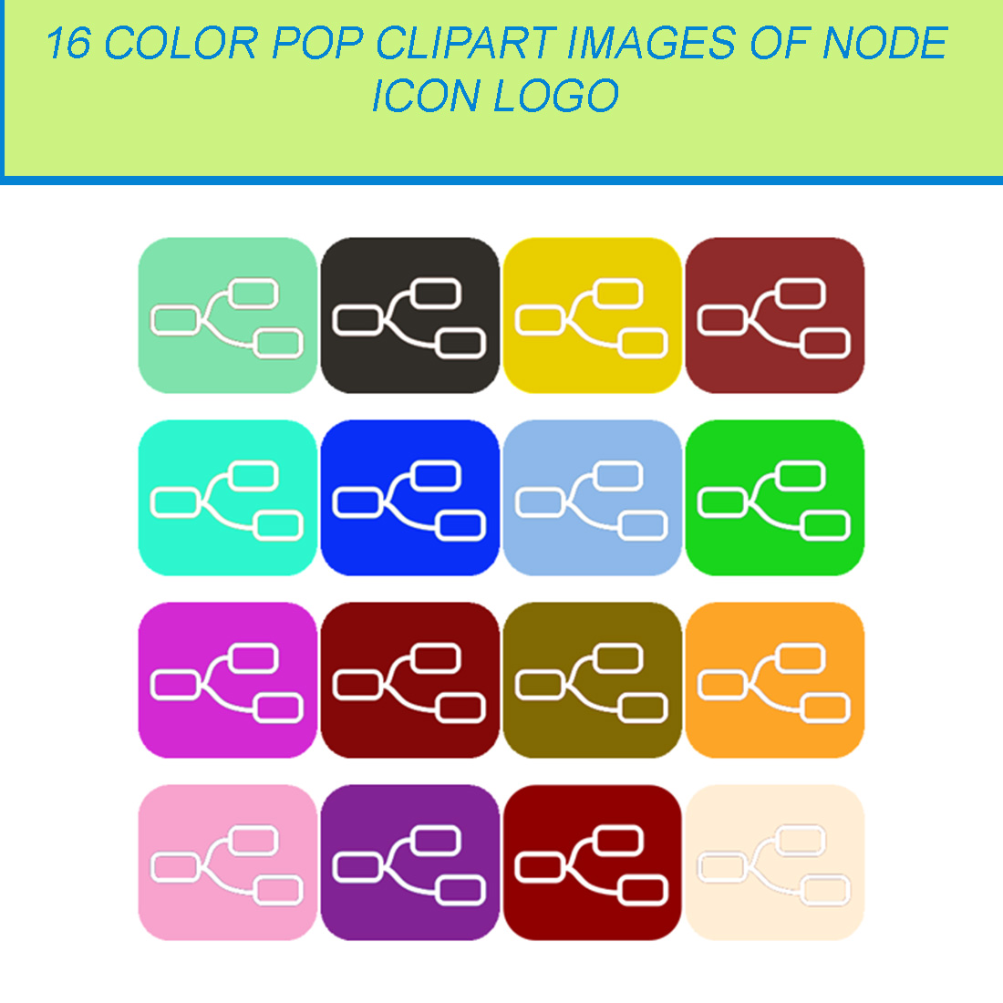 16 COLOR POP CLIPART IMAGES OF NODEICONLOGO cover image.
