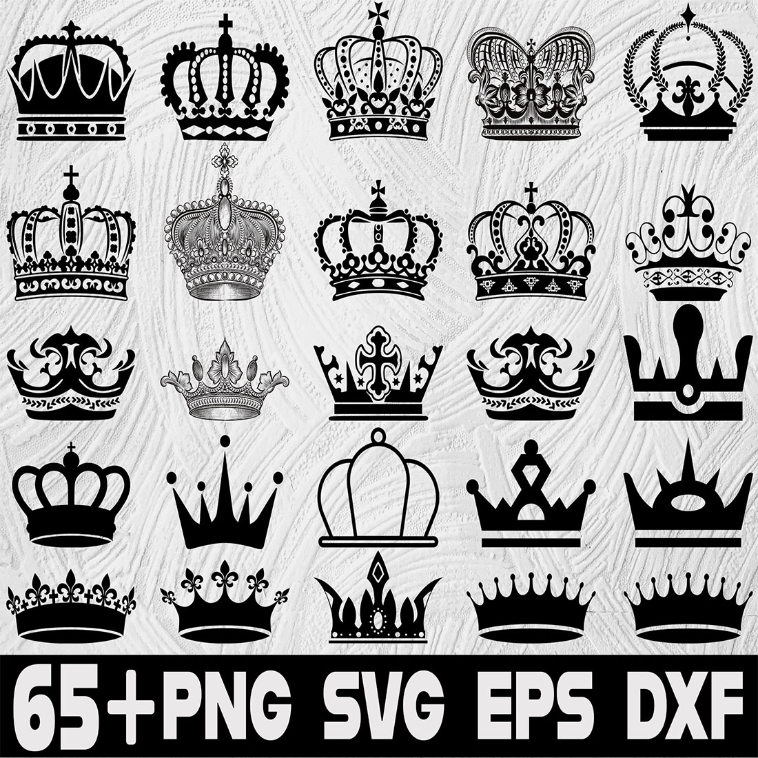 Royal Crown SVG, Princess Tiara SVG, King Crown, Queen Crown, Princess Crown, For Cricut, For Silhouette, Cut Files, Png, Dxf, Svg Files cover image.