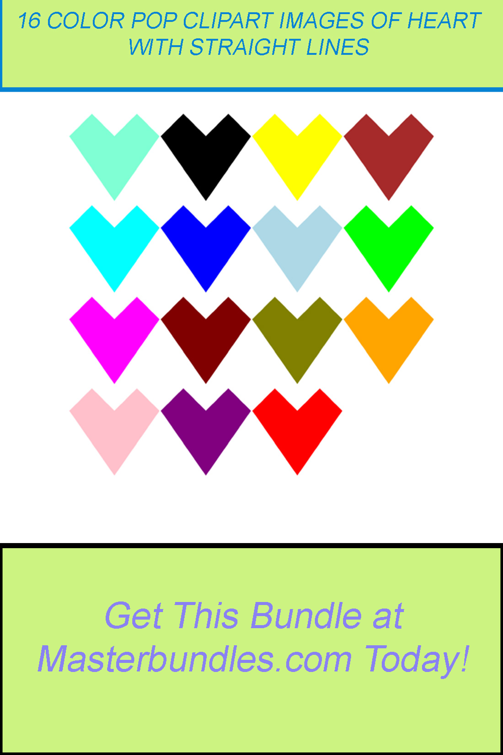 16 COLOR POP CLIPART IMAGES OF HEART STRAIGHT LINES 2 pinterest preview image.