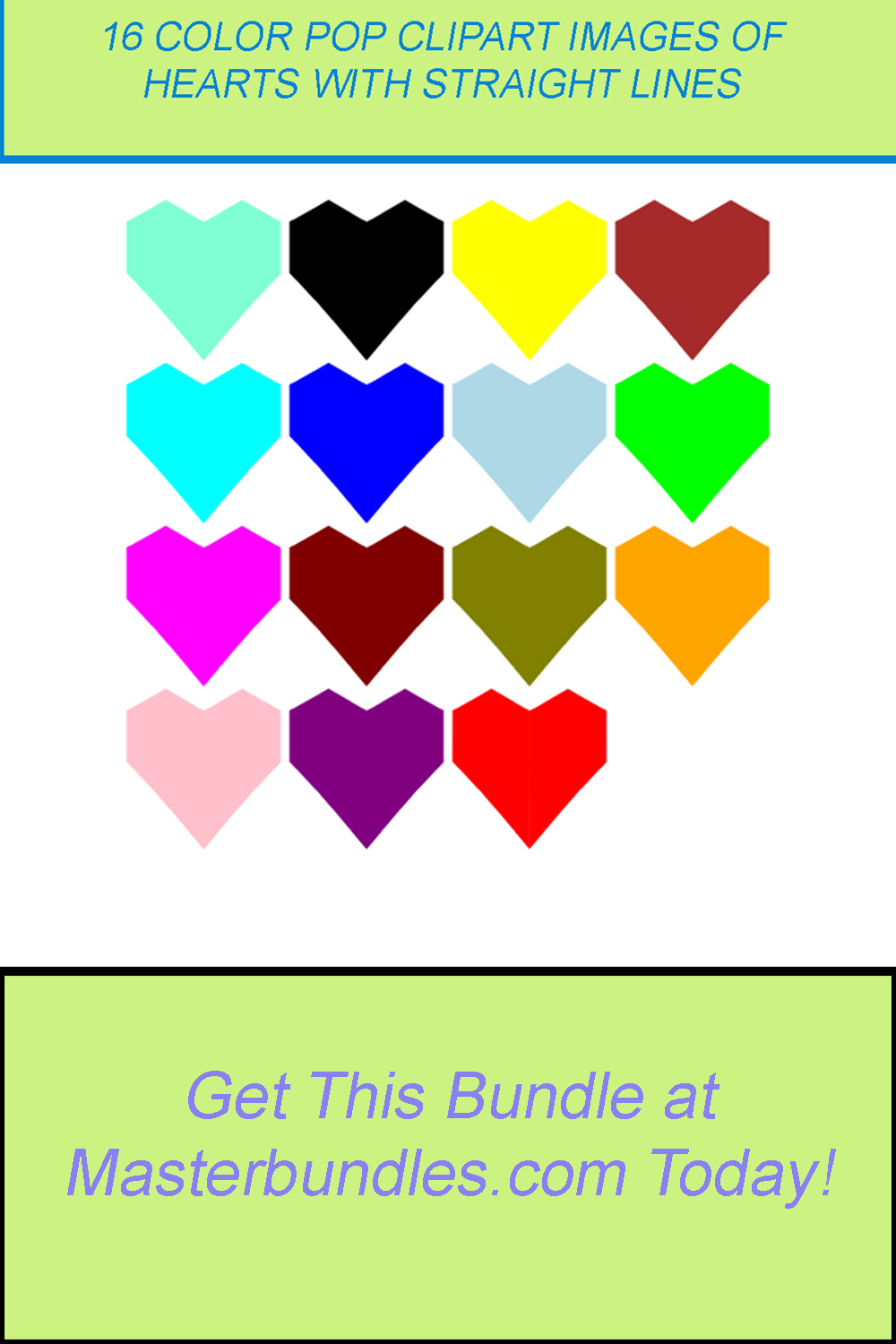 16 COLOR POP CLIPART IMAGES OF HEART STRAIGHT LINES 3 pinterest preview image.