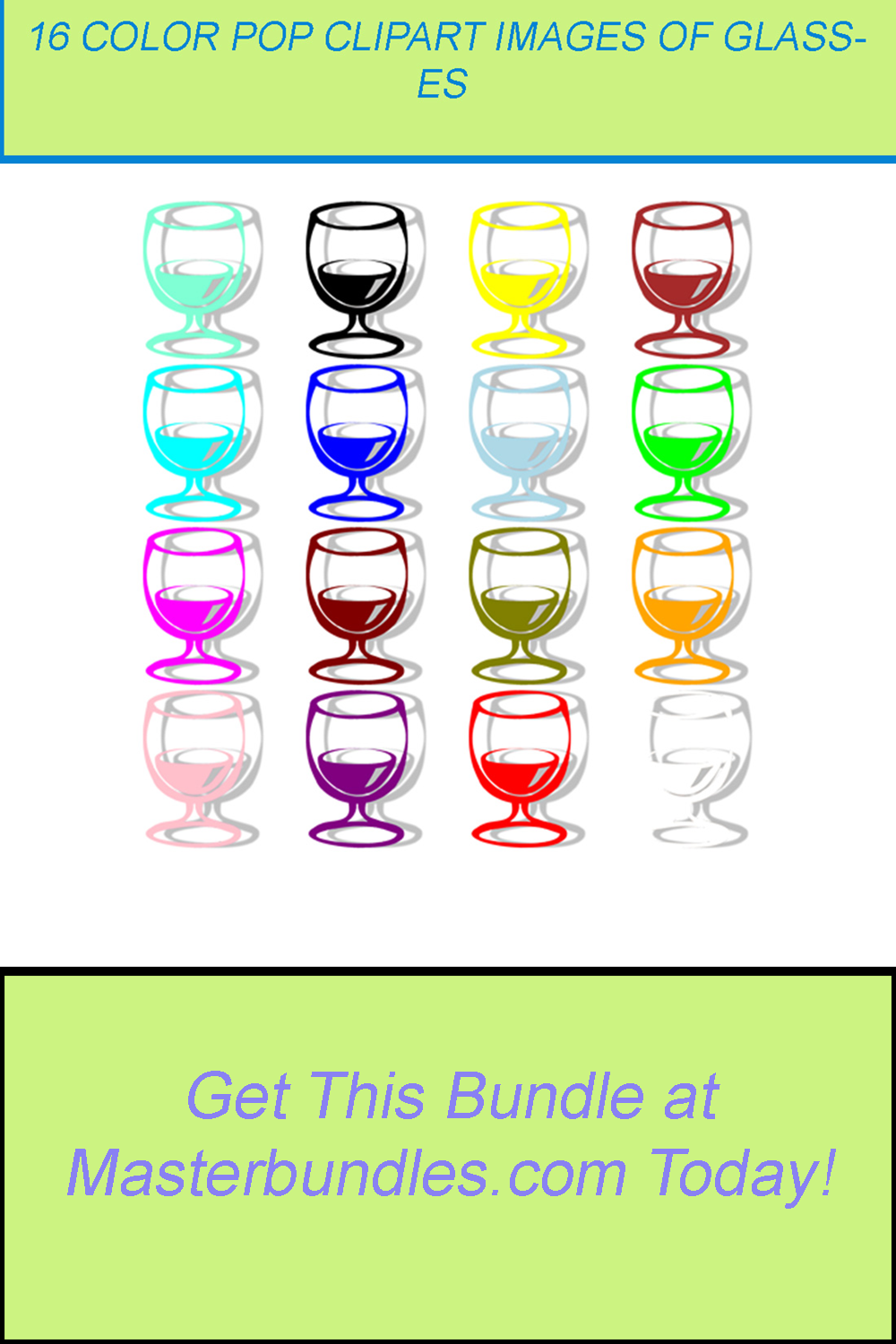 16 COLOR POP CLIPART IMAGES OF GLASS pinterest preview image.