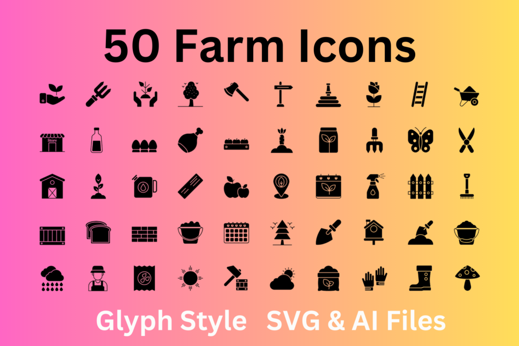 Carpentry Icon Set 50 Glyph Icons - SVG And AI Files - MasterBundles