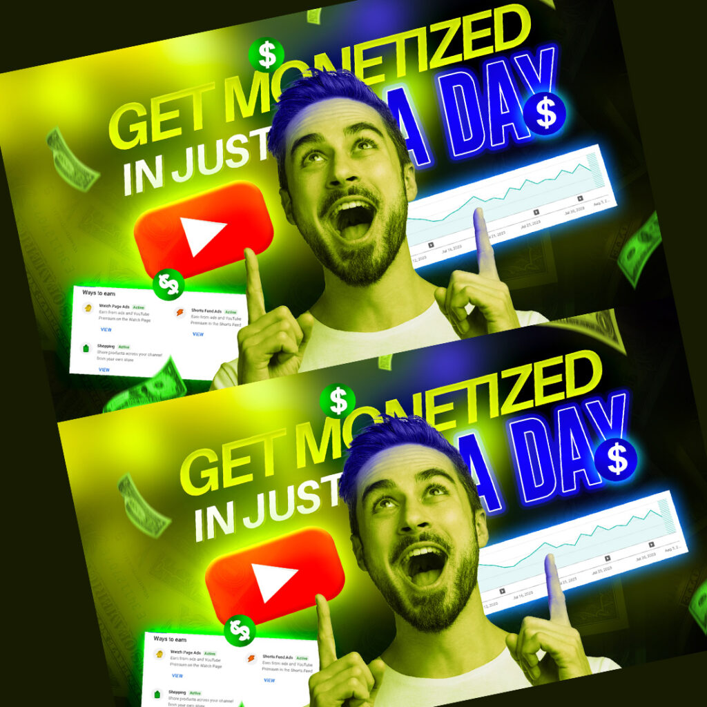 Professional Eye Catching Youtube Channel Thumbnail Template PSD