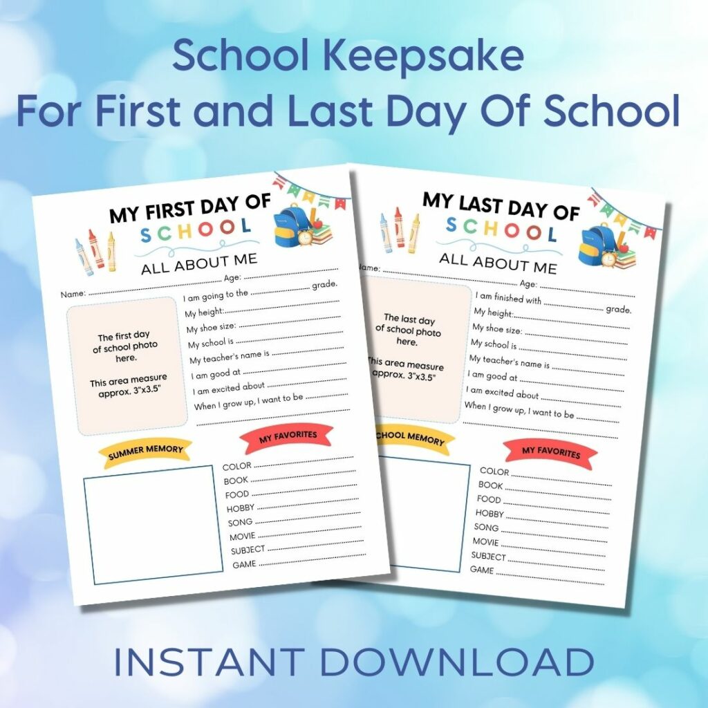 First and Last Day of School Printable - MasterBundles