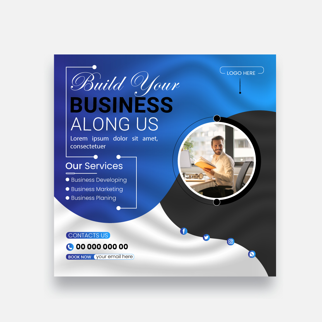 Social Media Post Design Digital Marketing Agency Template And Corporate Banner Template preview image.