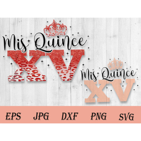Mis quince SVG, Mis XV, Quinceañera SVG, Mis quince Cricut files svg, Silohuete, Instant download cover image.