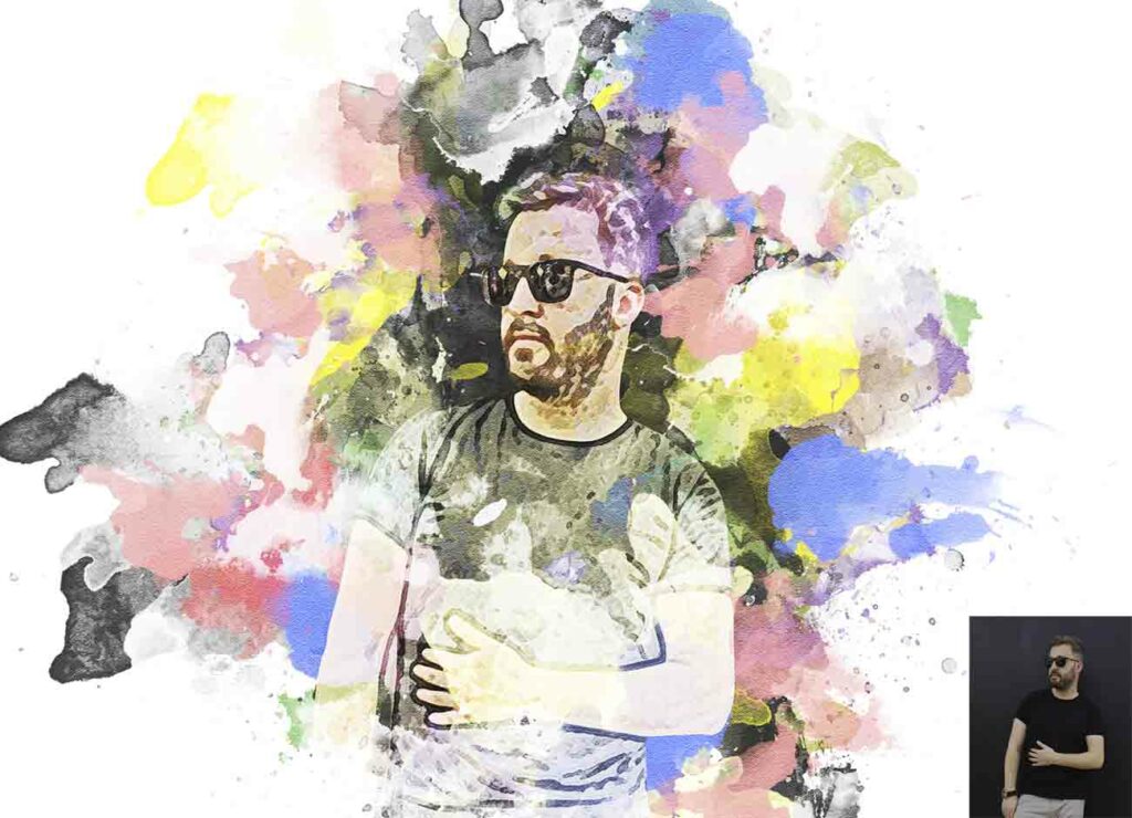 Great Watercolor Art Photoshop Action - MasterBundles