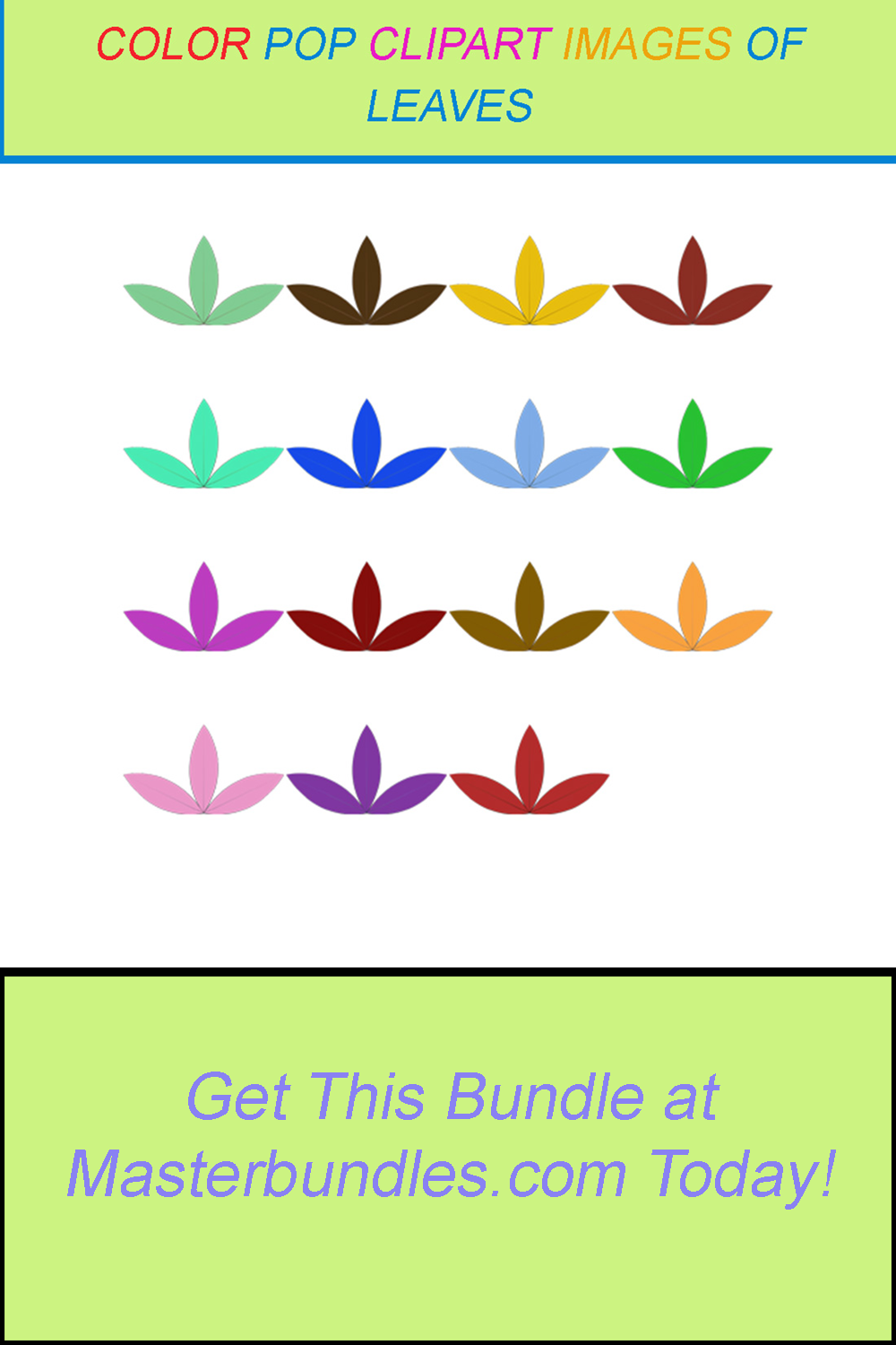 15 COLOR POP CLIPART IMAGES OF LEAVES pinterest preview image.