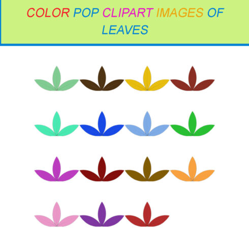 15 COLOR POP CLIPART IMAGES OF LEAVES cover image.