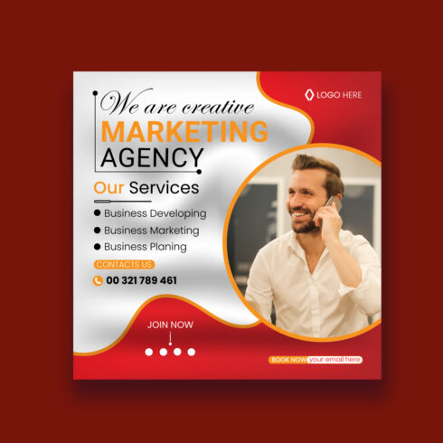 Social Media Post Design Digital Marketing Agency Template And Corporate Banner Template cover image.