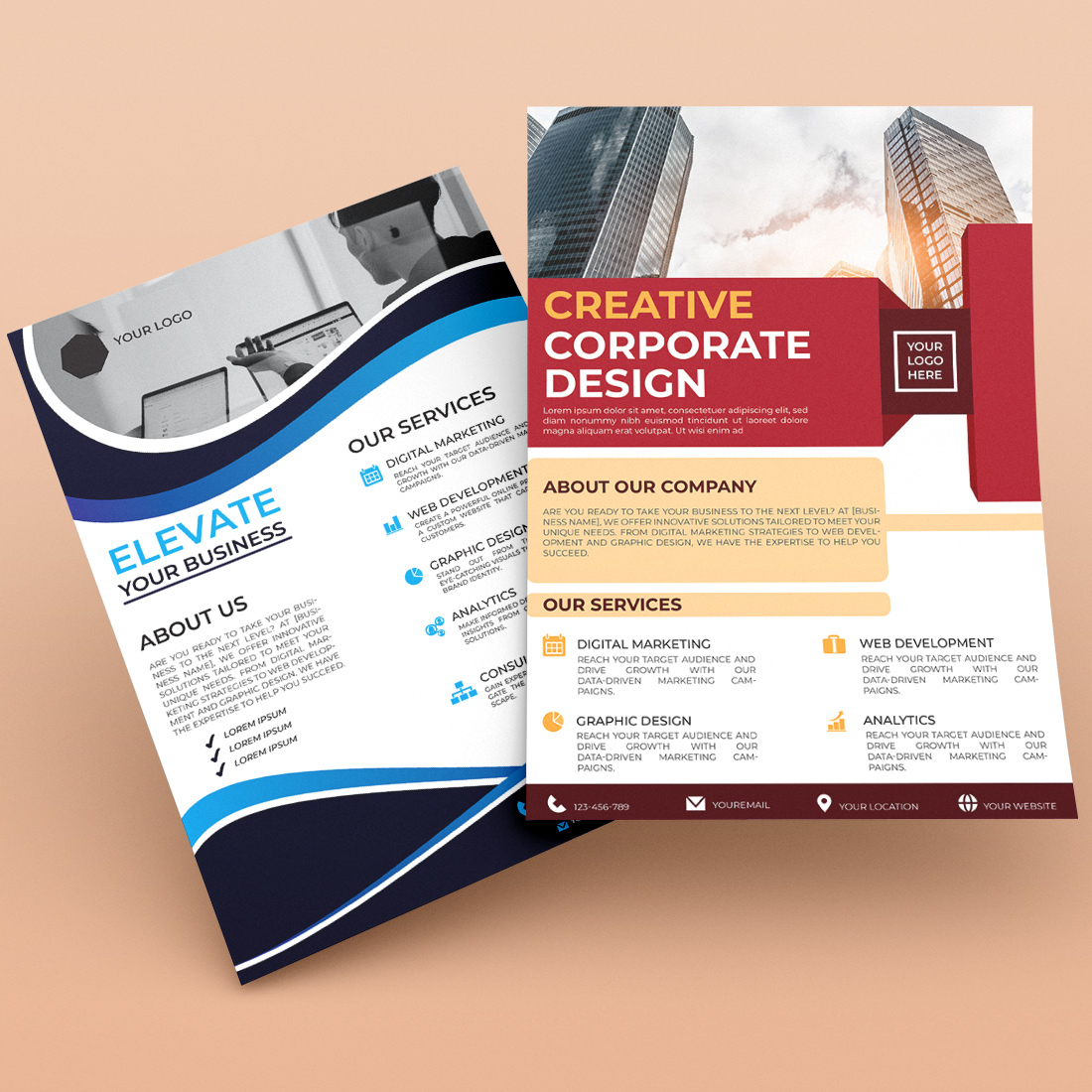 creative leaflet design template
