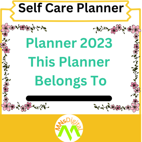 Self Care Daily Planner 2023 - Organize your Days cover image.