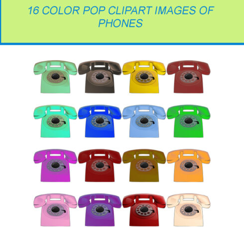 16 COLOR POP CLIPART IMAGES OF PHONES cover image.