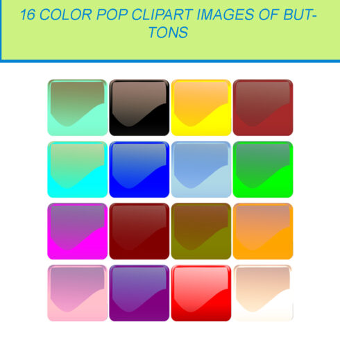 16 COLOR POP CLIPART IMAGES OF BUTTONS cover image.