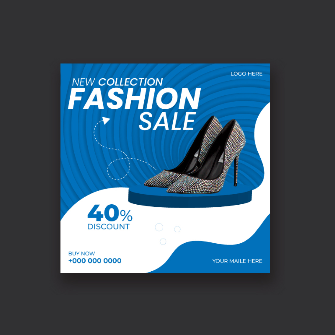 Fashion Sale Social Media Post Design Template And Corporate Banner Template preview image.