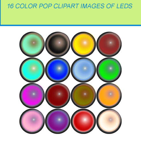 16 COLOR POP CLIPART IMAGES OF LEDS cover image.