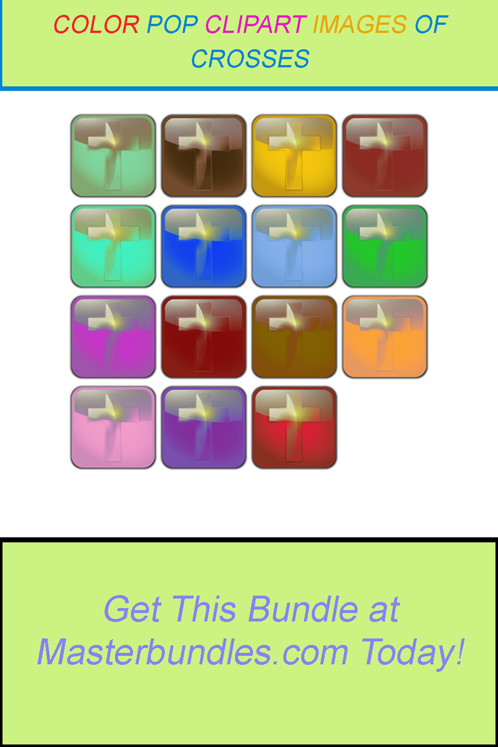 15 COLOR POP CLIPART IMAGES OF CROSSES pinterest preview image.