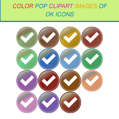 15 COLOR POP CLIPART IMAGES OF OK ICONS cover image.