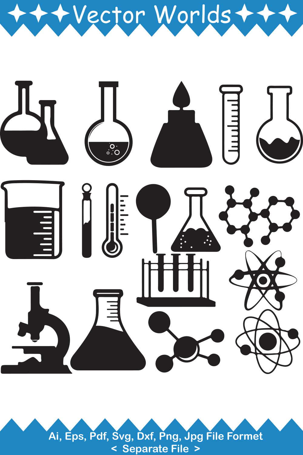 Science SVG Vector Design pinterest preview image.