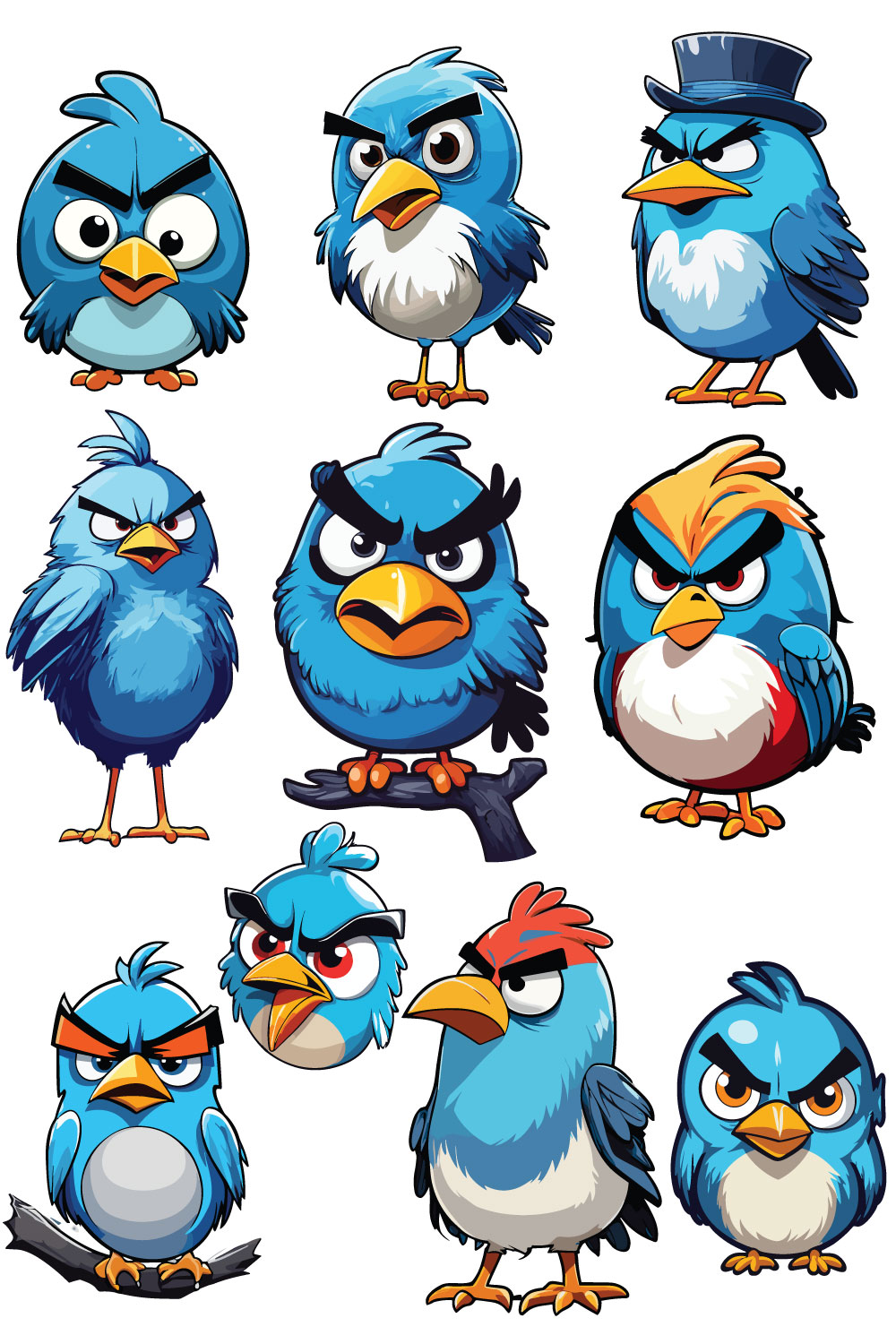 10 set Bundle of Angry Bird for 4$ Only pinterest preview image.