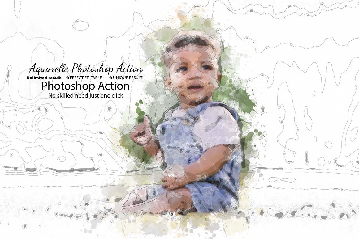 aquarelle photoshop action 786