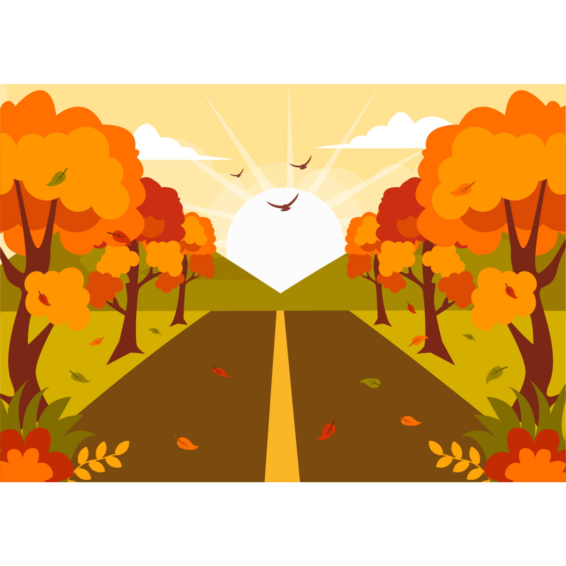 32 Autumn Landscape Background Illustration preview image.
