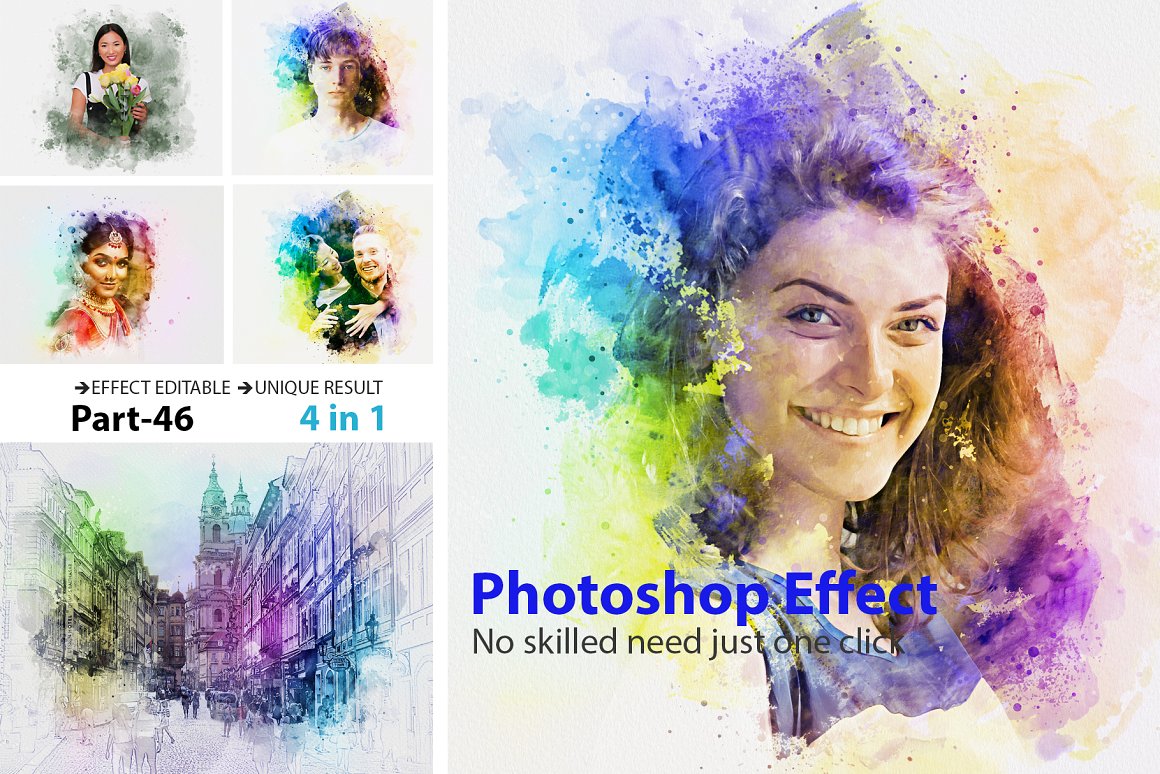 awesome watercolor painting effect 180