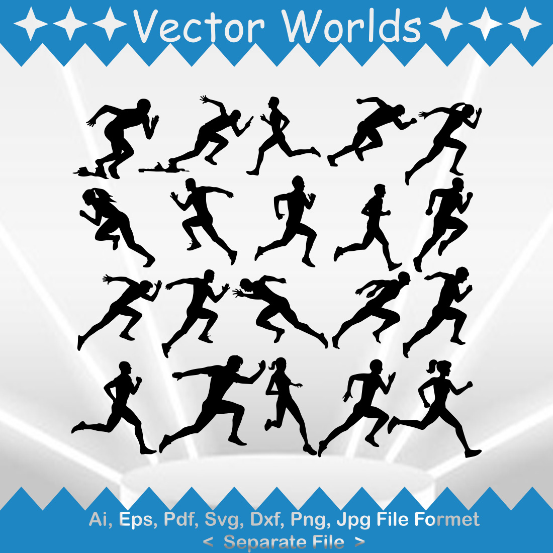 Running SVG Vector Design preview image.